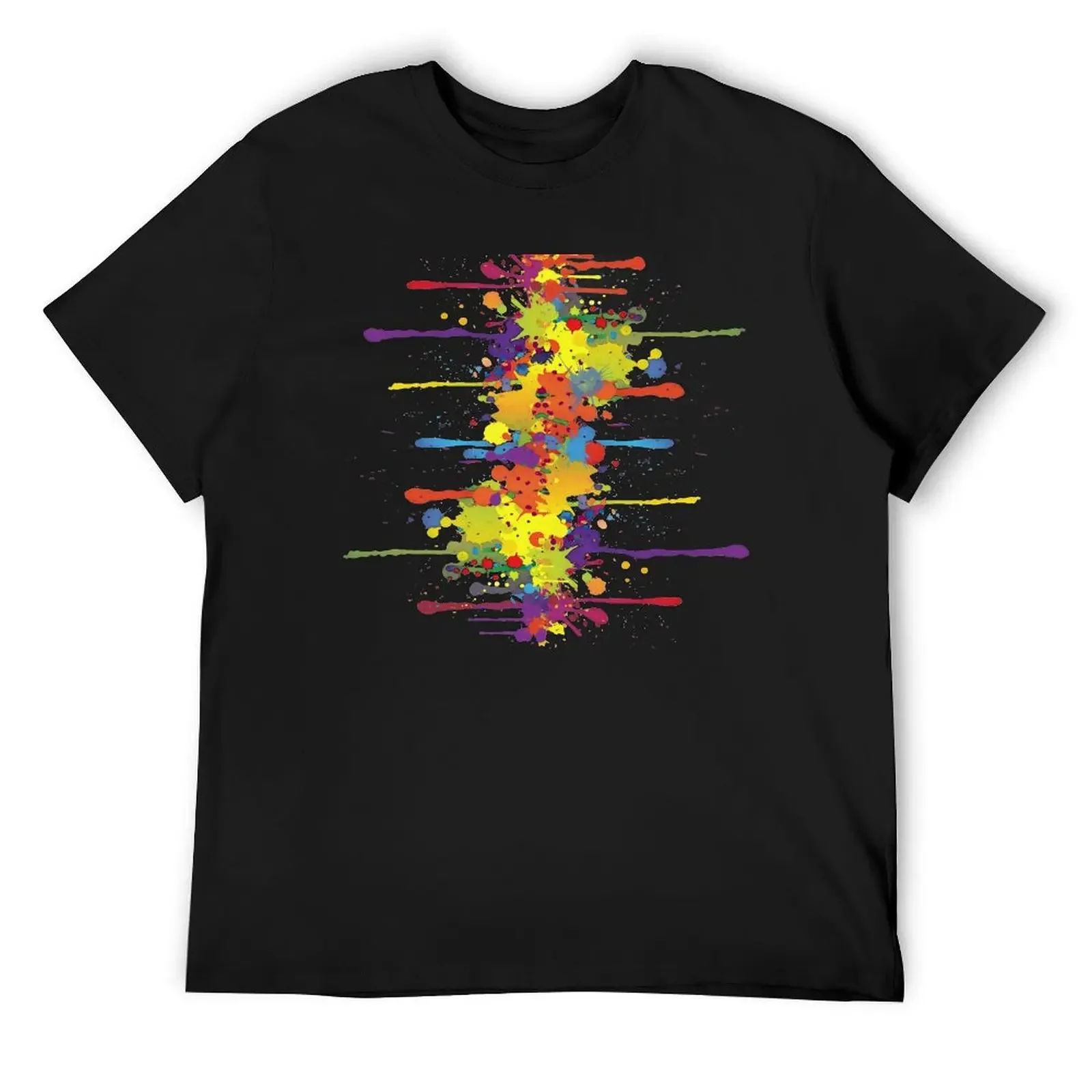 

CRAZY multicolored double RUNNING WATERCOLOR SPLASHES T-Shirt