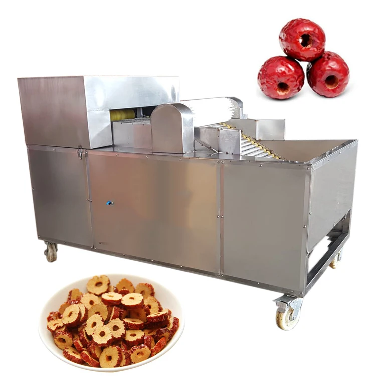 Stainless Steel Red Date Jujube Slicing Machine Dates Cutting Processing Machinery
