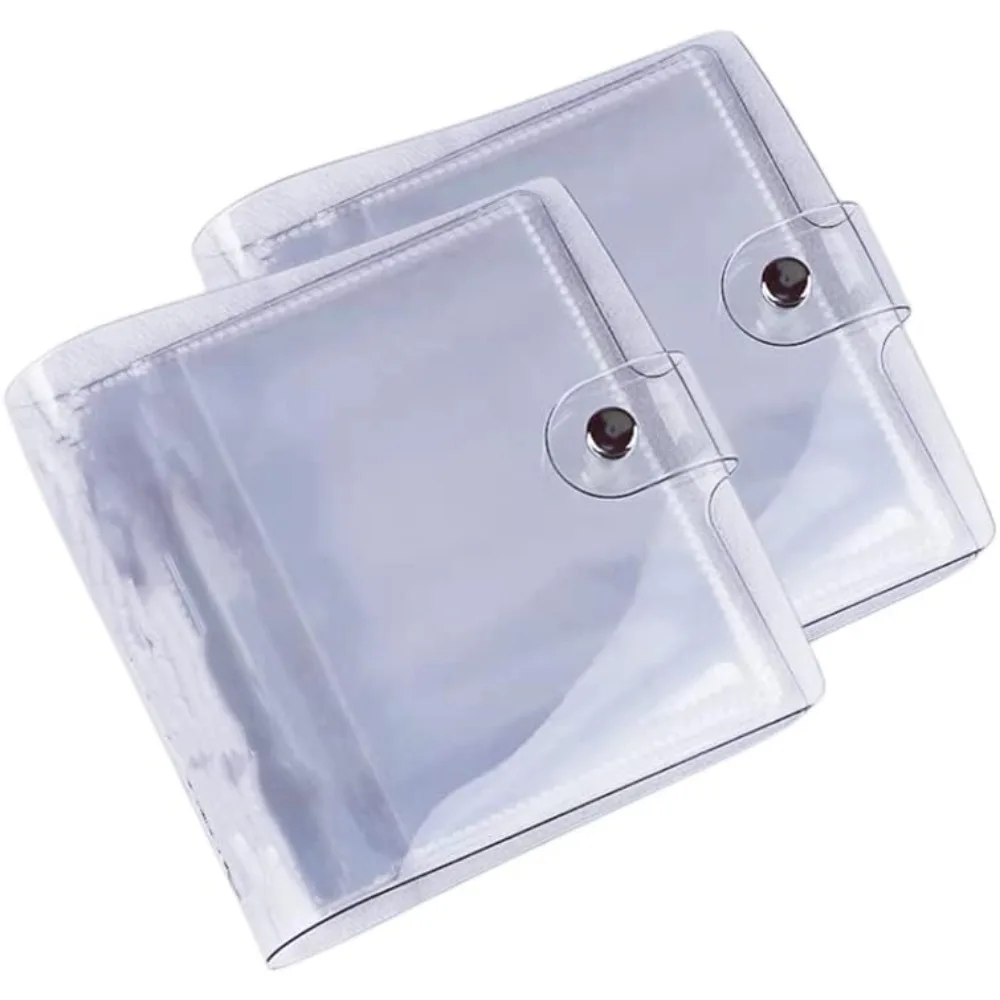 

4x4 Photo Sleeves,Small Picture Book for 4x4 Photos - 2 Pack,Clean Cover,18 Pages Holder 38 Pockets Pictures Each, Art Presentat