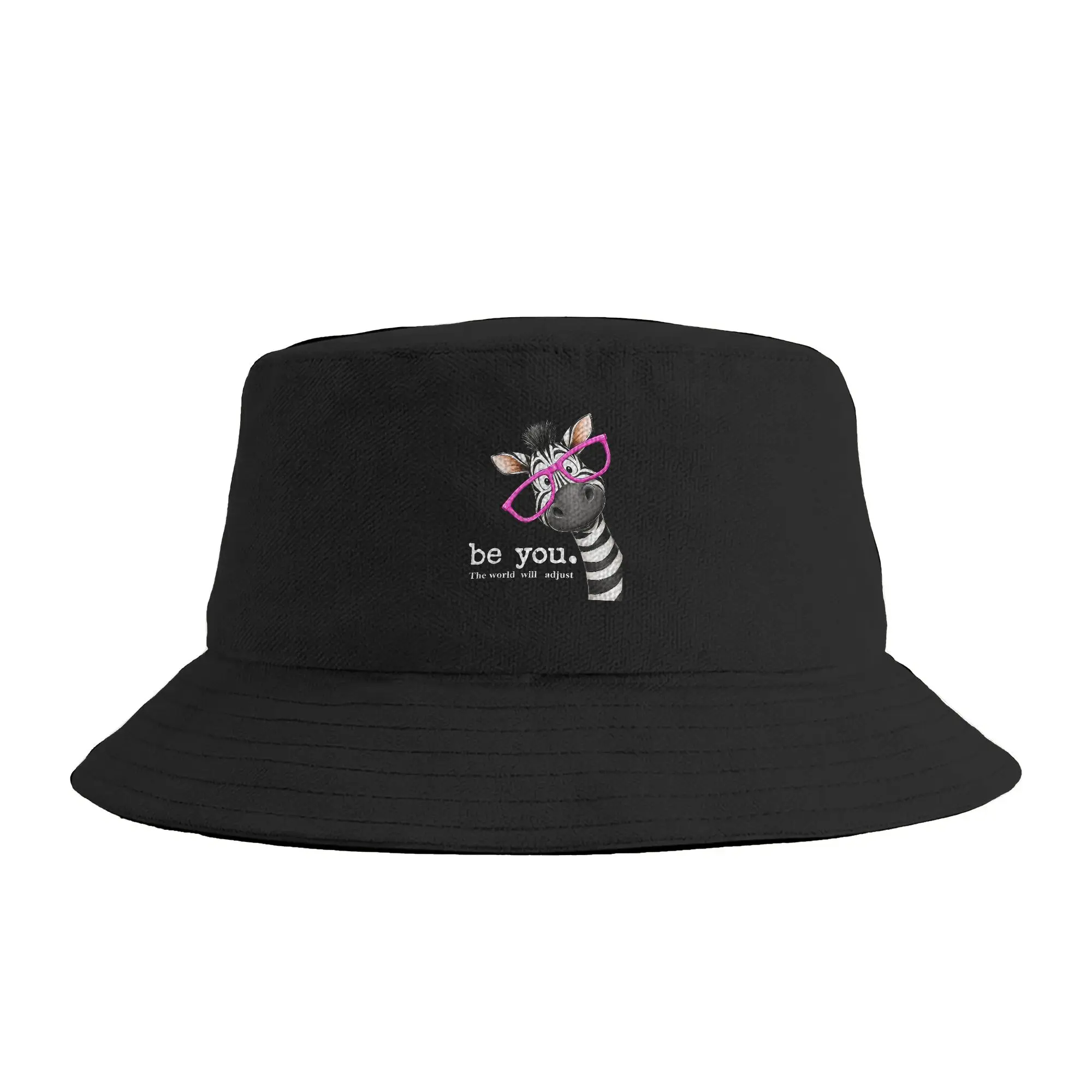 Be You The World Will Adjust Cute Lover Zebra Bucket Hat For Unisex  Fisherman Hats Casual Hunting Caps Portable Hip Hop Sun Hat
