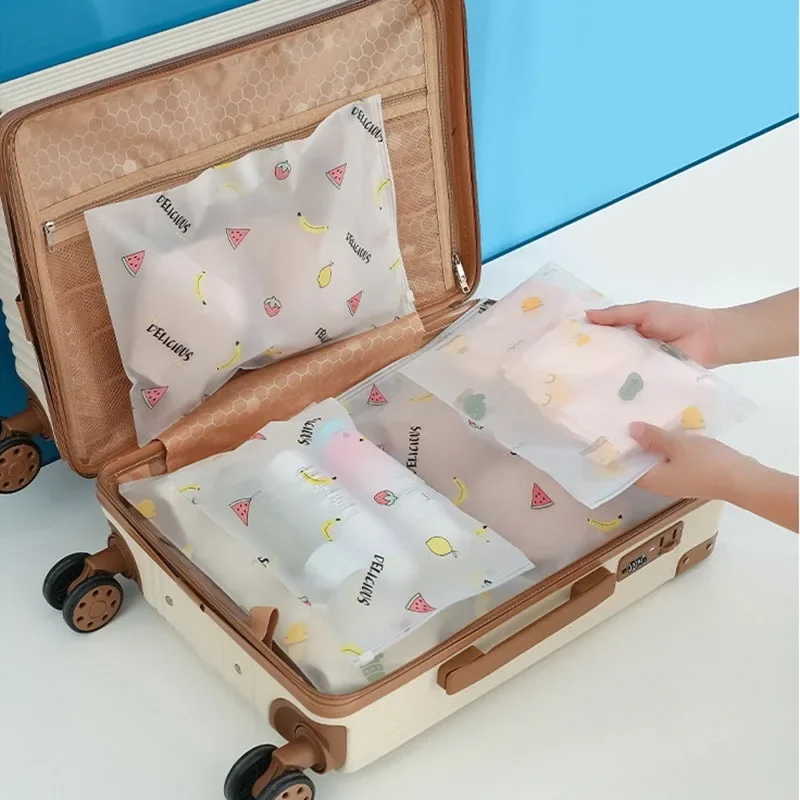 Borse da viaggio trasparenti per riporre i vestiti borse sottovuoto per scarpe trucco intimo cerniera imballaggio da viaggio custodia per Organizer