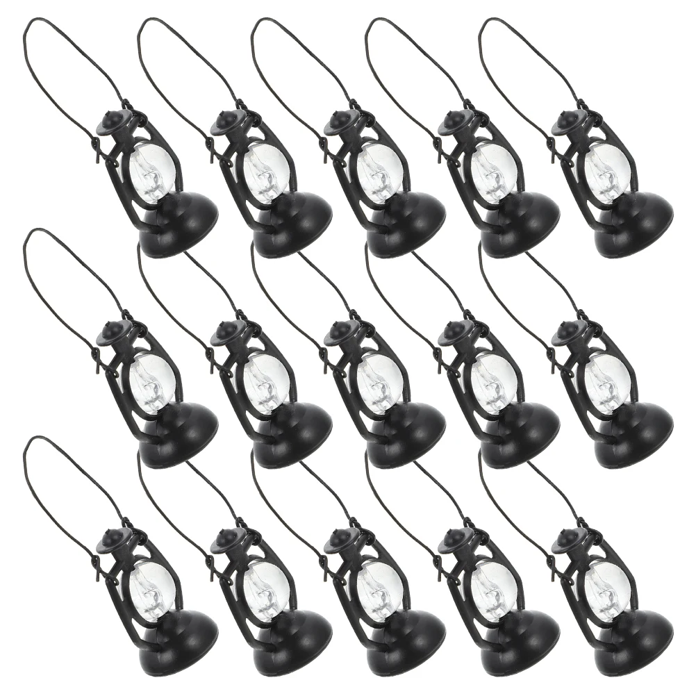 20 個ミニチュアランタンドールハウスアクセサリーリアルな小さなランプ装飾オイルミニチュアヴィンテージミニランプ用