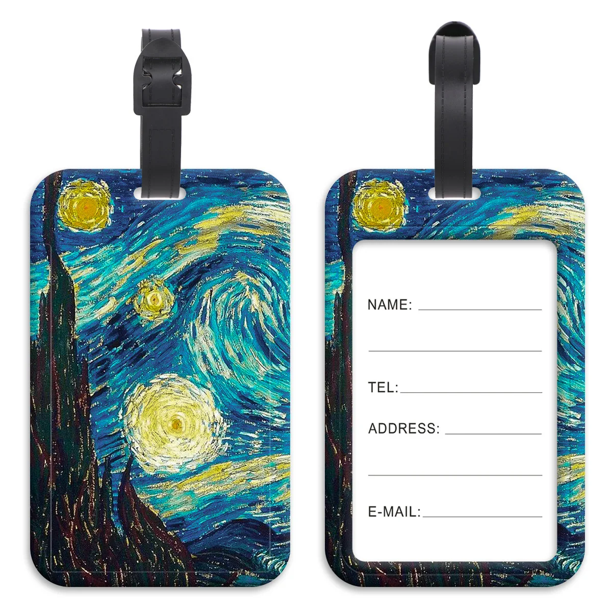 Ölgemälde Kunststoff Gepäckanhänger Künstlerischer Koffer Rucksack Anti-Verlust-Auflistung Ausweishalter Mode Gepäck Zubehör Geschenke