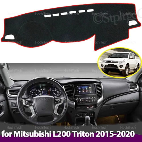 Cubierta de tablero para Mitsubishi L200 Triton Strada KJ KK KL 2015-2020, alfombrilla antisuciedad, parasol, protección, accesorios para coche