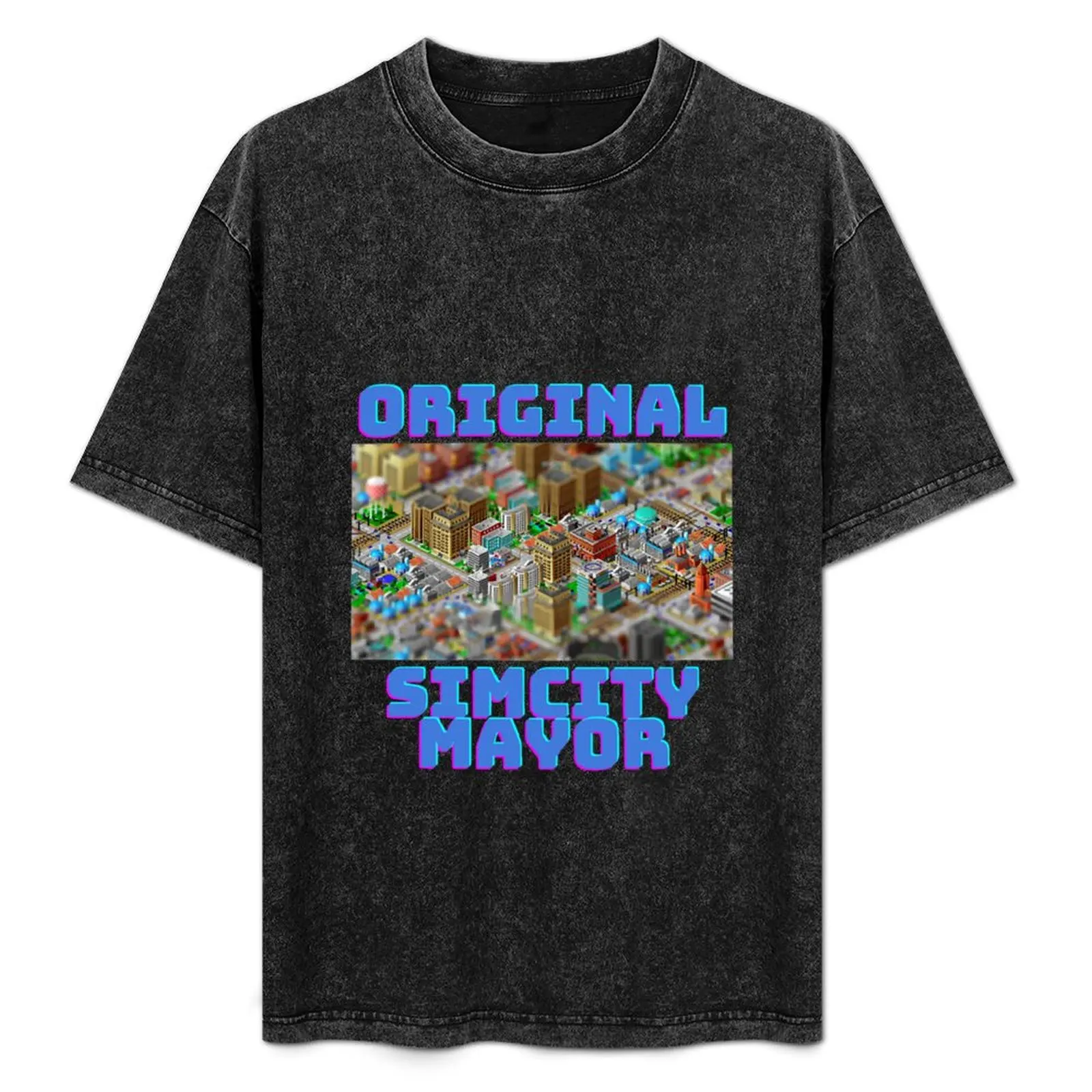 

Original Simcity Mayor - Maxis City Builder Simulation Sim City Retro PC Gamer Design Classic T-Shir T-Shirt