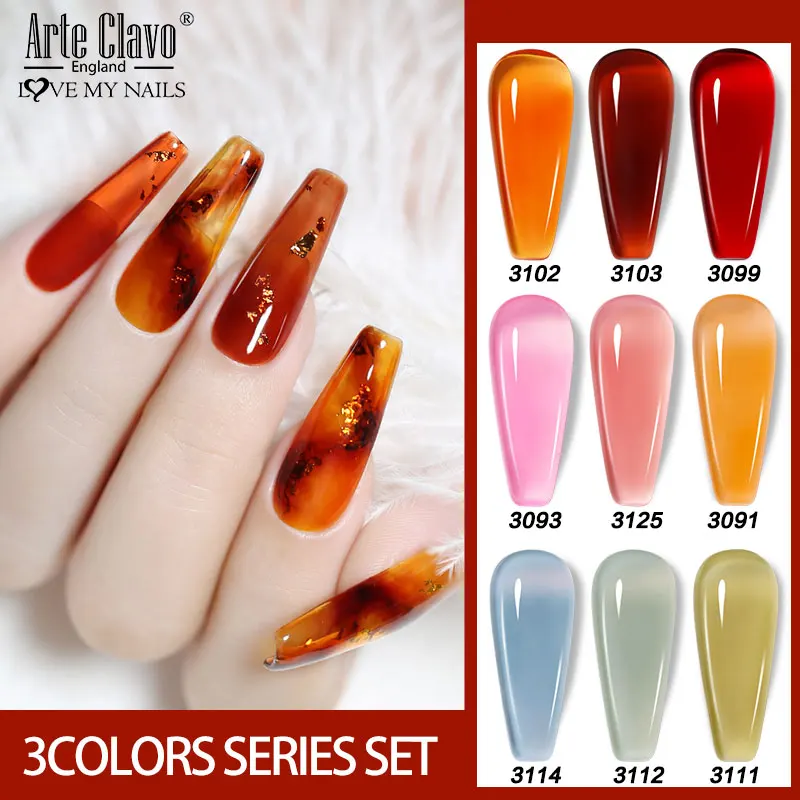 3PCS/Set Arte Clavo Gel Nail Polish Kit 15ml Nail Art UV LED Gel Set For Manicure Long Lasting Gel Polish Set Soak off Varnishes