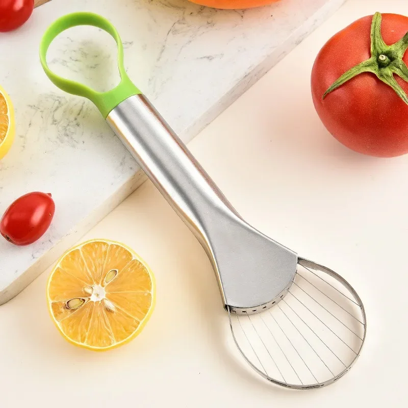 Avocado Fruit Corer Vegetable Slicer Home Gadgets Multipurpose Kitchen Household Use Stainless Steel Sliced avocado Meat Scoop