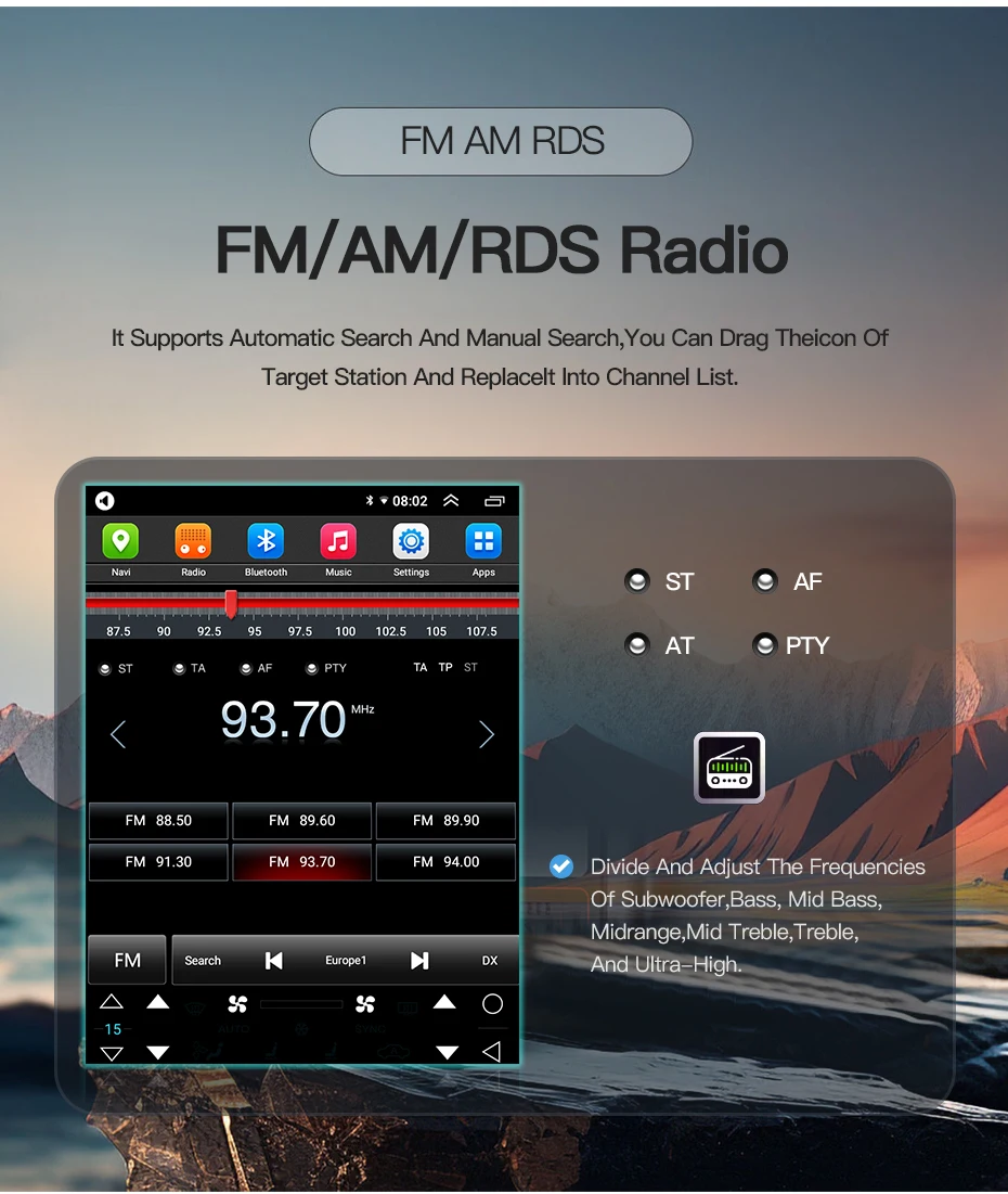 Android 14 Auto Für Ford Mustang 2015-2020 Tesla Bildschirm Auto Radio Stereo Multimedia Player GPS Navigation DSP 4G WIFI Carplay – Detail 14