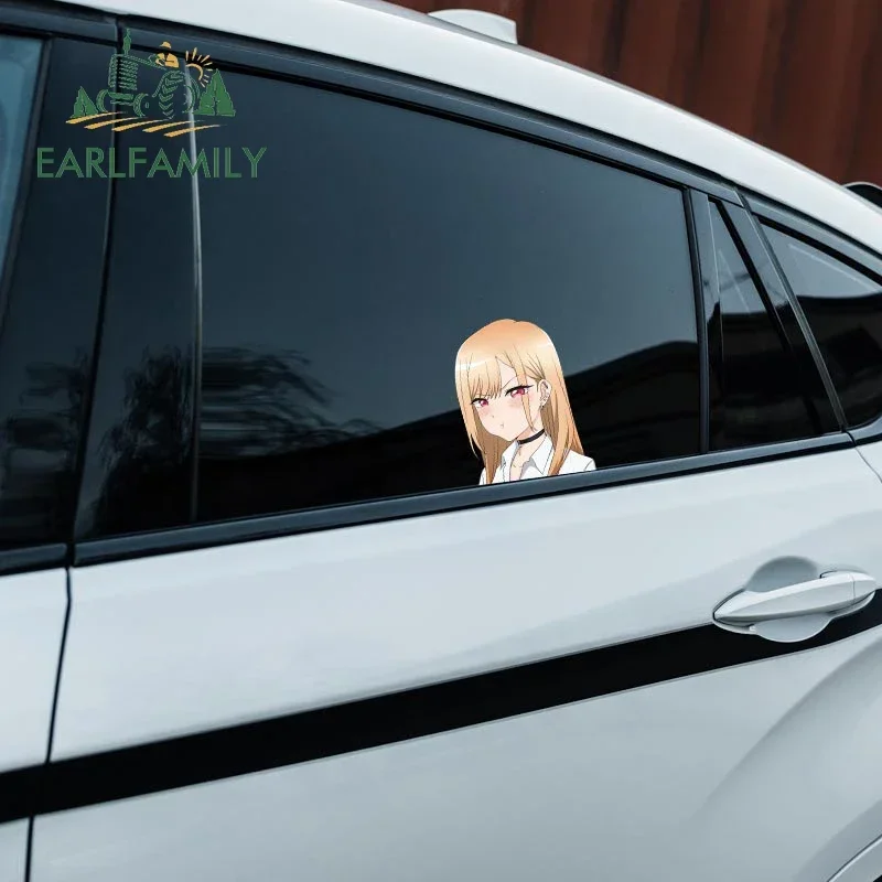

EARLFAMILY 13 см для Peeker Kitagawa Marin: Виниловые наклейки на автомобиль, водонепроницаемые, с защитой от солнца, милые аниме-декали для авто