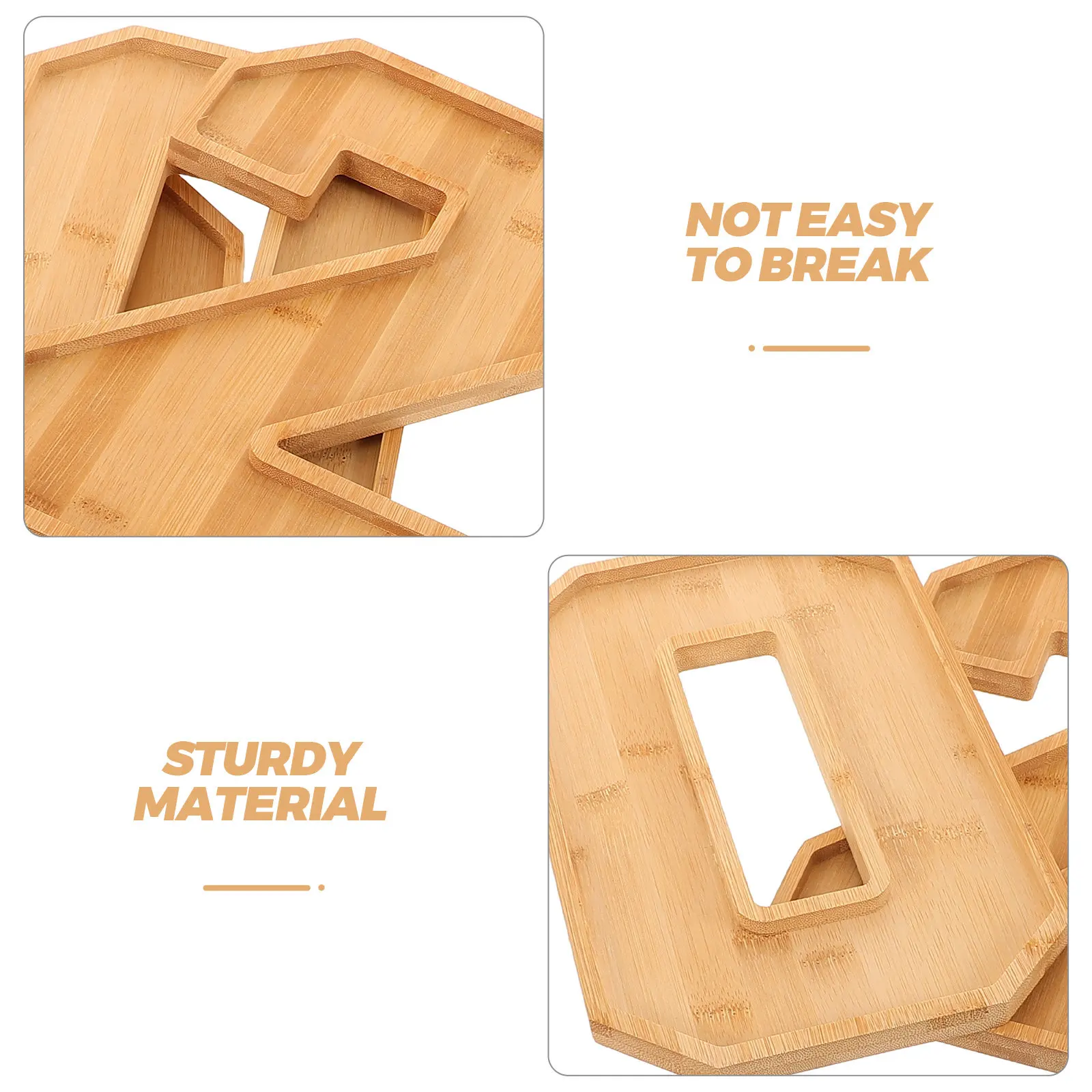Rustic Wooden Charcuterie Board Set – 2026 Number-Shaped Divided Serving Tray for Fruit, Cheese & Snacks