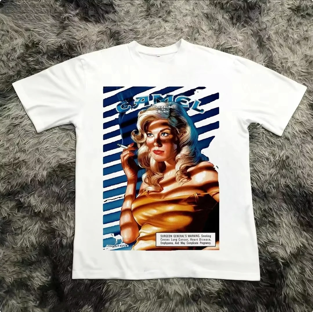 Streetwear Brand Pleasures - White PLEASURE TO BURN Camel Brand