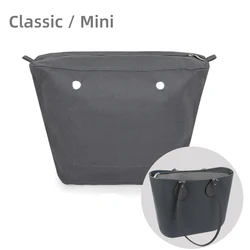 TANQU organizador de bolsa interior impermeable, inserto de bolsillo con cremallera para Mini Obag clásico, Material de lona para bolsa O, nuevo