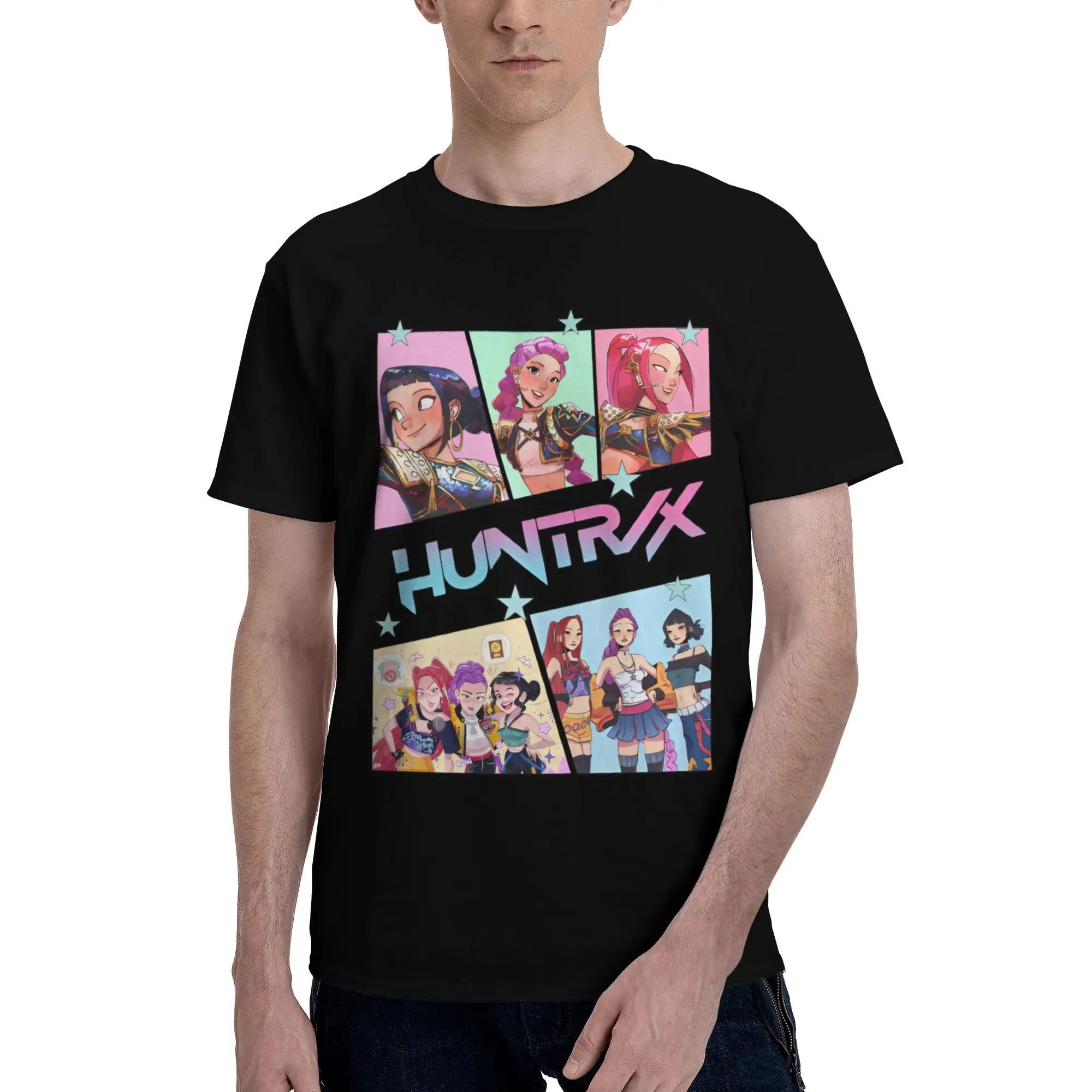 

KPop Demon Hunters T Shirt Men Women Short Sleeve Novelty Awesome Graphic Cartoon Anime Tee Shirt Loose Fit 100% Cotton Tee Tops