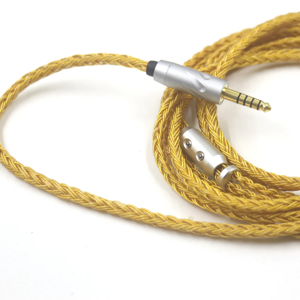 16 Core 99% 24k Gold Plated Earphone Cable For Sony MDR-Z1R MDR-Z7 MDR-Z7M2 With Screw To Fix Headphone