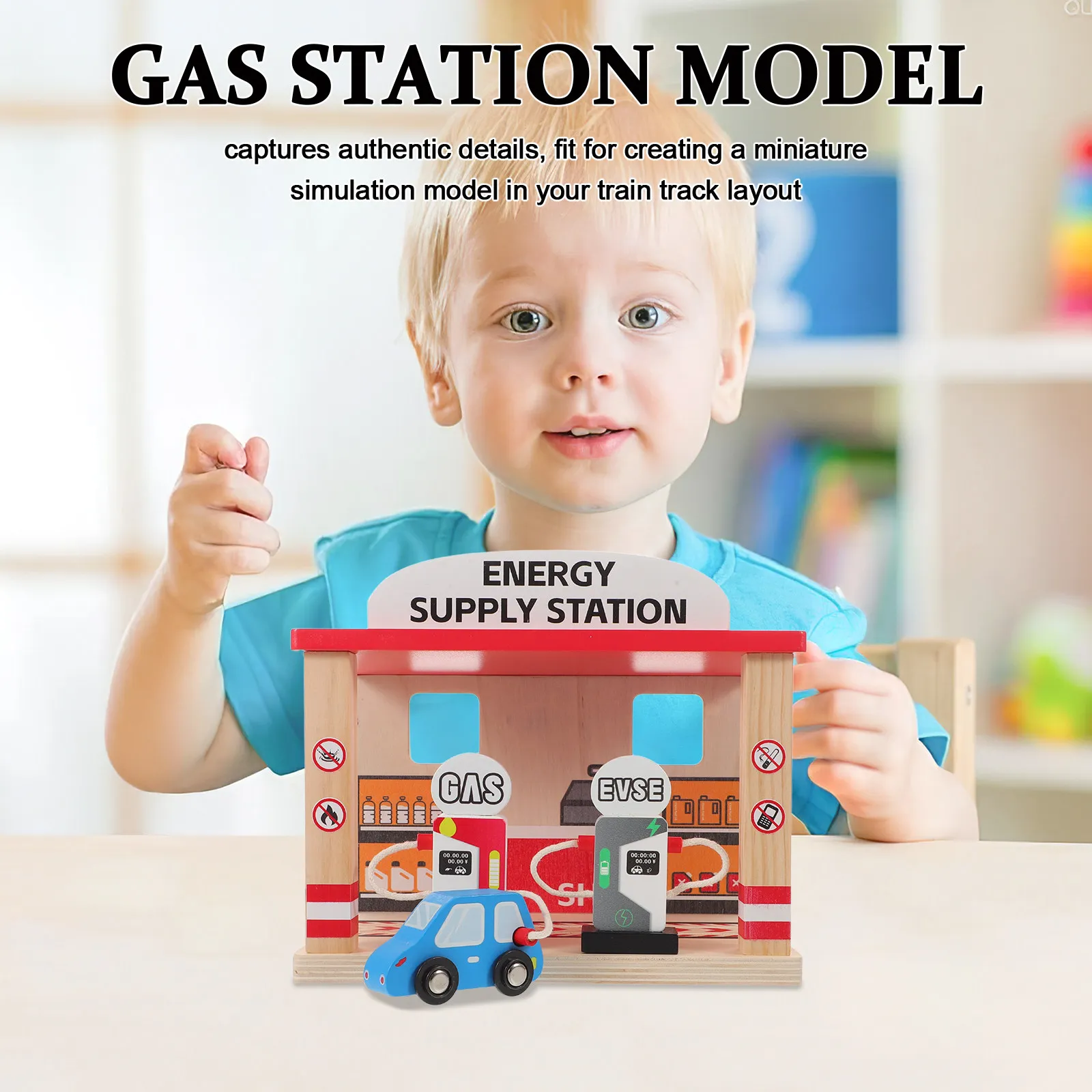 Station Toy For Miniature Railway Landscape Christmas Stocking Stuffers Simulation Scene Playset Kids