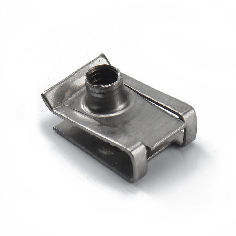 

110pcs U Nut Fasteners Manganese Steel Spire Clip Motorcycle Fairing Panel Fixing Bumper Wire Mounting Clips