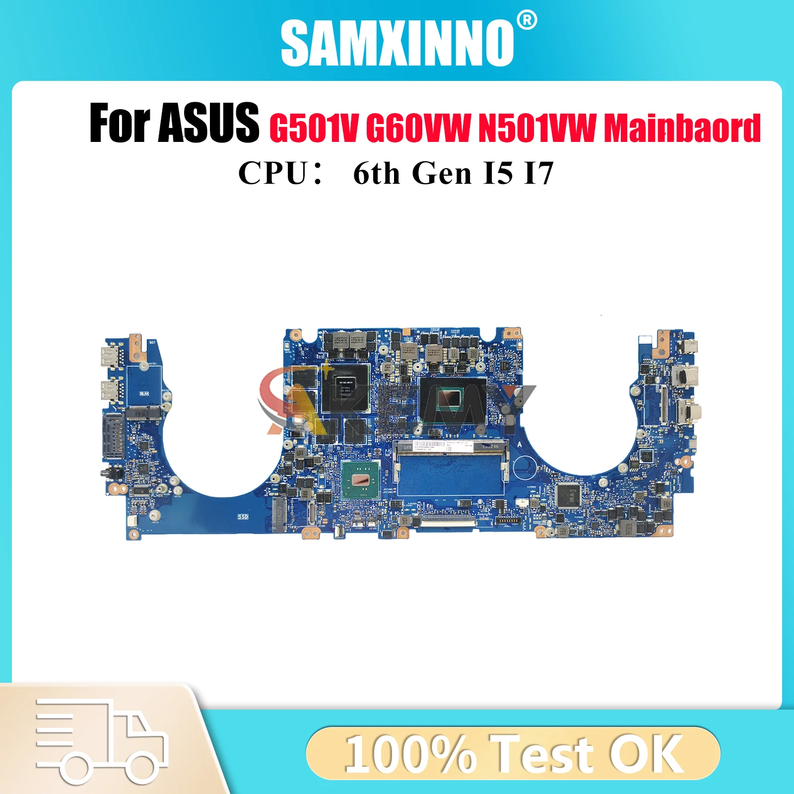 

N501VW Материнская плата для ноутбука ASUS ROG N501V N501VW G501V Материнская плата для ноутбука с процессором I5 I7 100% тестирование ОК быстрая доставка stk