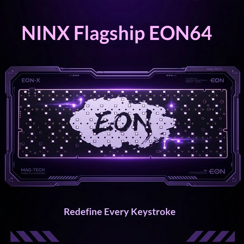 NINX EON64 Magnetic Switch GH60 PCB Wired Customized 64 Keys UAC Architecture 5-layer Fill for Mechanical Keyboard Accessories