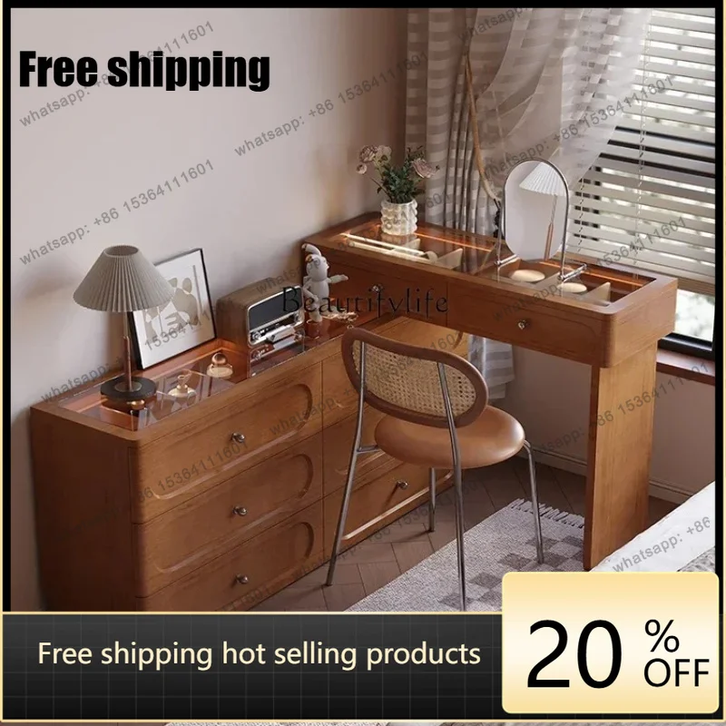 Factory Direct American retro bedroom bedside cabinet French storage large drawer cabinet