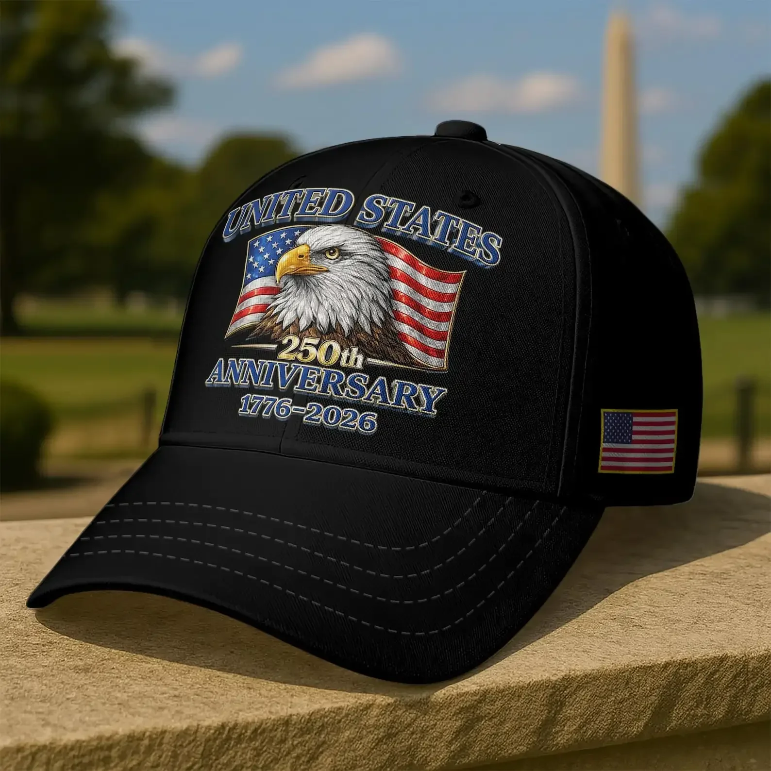 Customization United States 250th Anniversary 1776–2026 Baseball Cap, Bald Eagle American Flag Hat, Patriotic Independence Day H