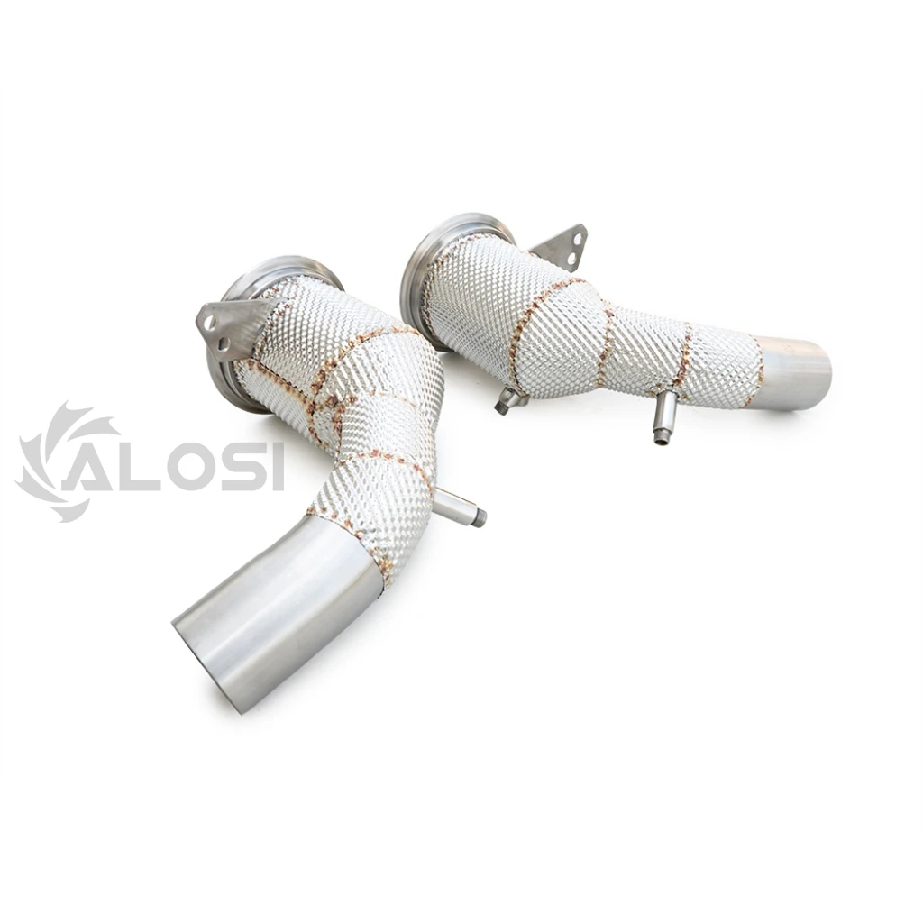 Insulated downspout suitable for Porsche 911 Carrera 992 3.0T exhaust pipe head, high-performance exhaust head section