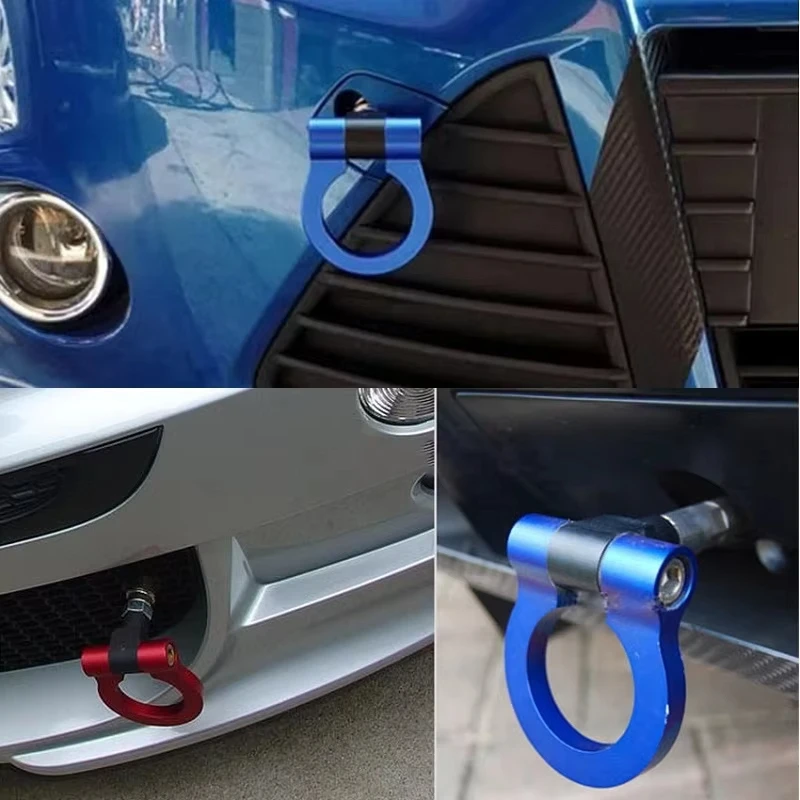 Universal Car Racing Tow Hook Trailer Towing Bar Vehicle Towing Hook Car Auto Rear Front Bumper Trailer Tow Strap Accessories