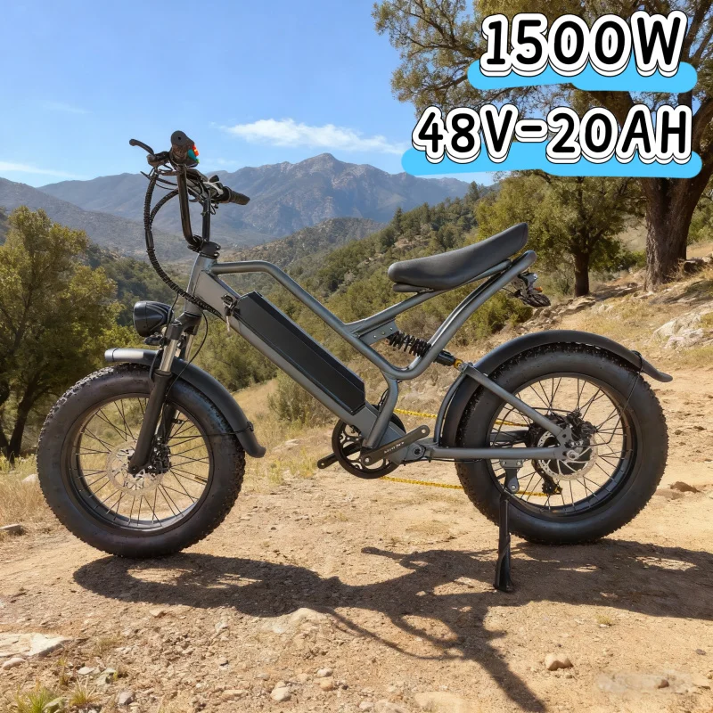 

Fashionable electric bike equipped with 1500W powerful motor 48V 20AH capacity battery saves time and effort,high-looking E-bike