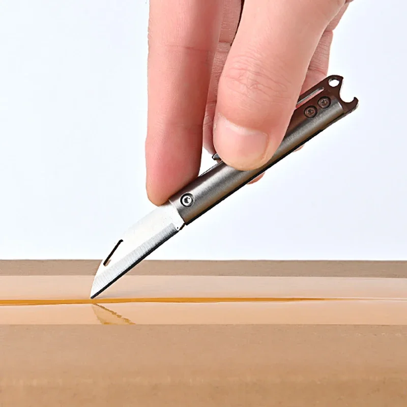 Imagem -06 - Faca Dobrável Portátil Moderna de Liga de Titânio Faca de Unboxing de Pesca Edc para Acampamento ao ar Livre Lâmina d2 de Alta Dureza