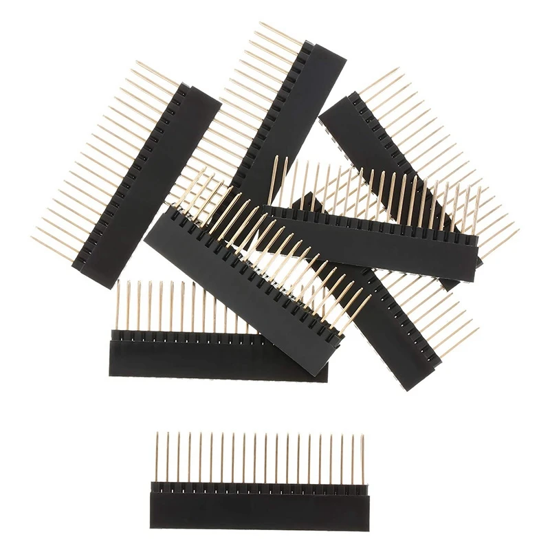 L77A 8PCS,2X20(40 Pin) Extra Tall Female 0.1 Inch Pitch Stacking Header for A+/B+/Pi 2/Pi 3 Extra Tall Header