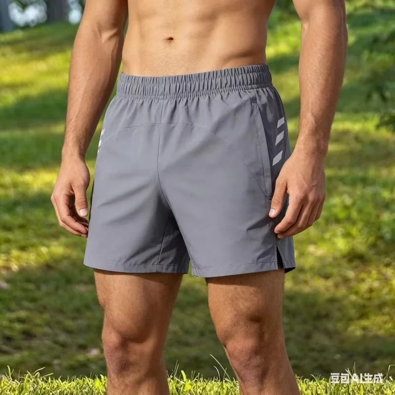Sports shorts men's track and field training three quarter pants summer thin fit fitness running marathon quick drying pants image 6