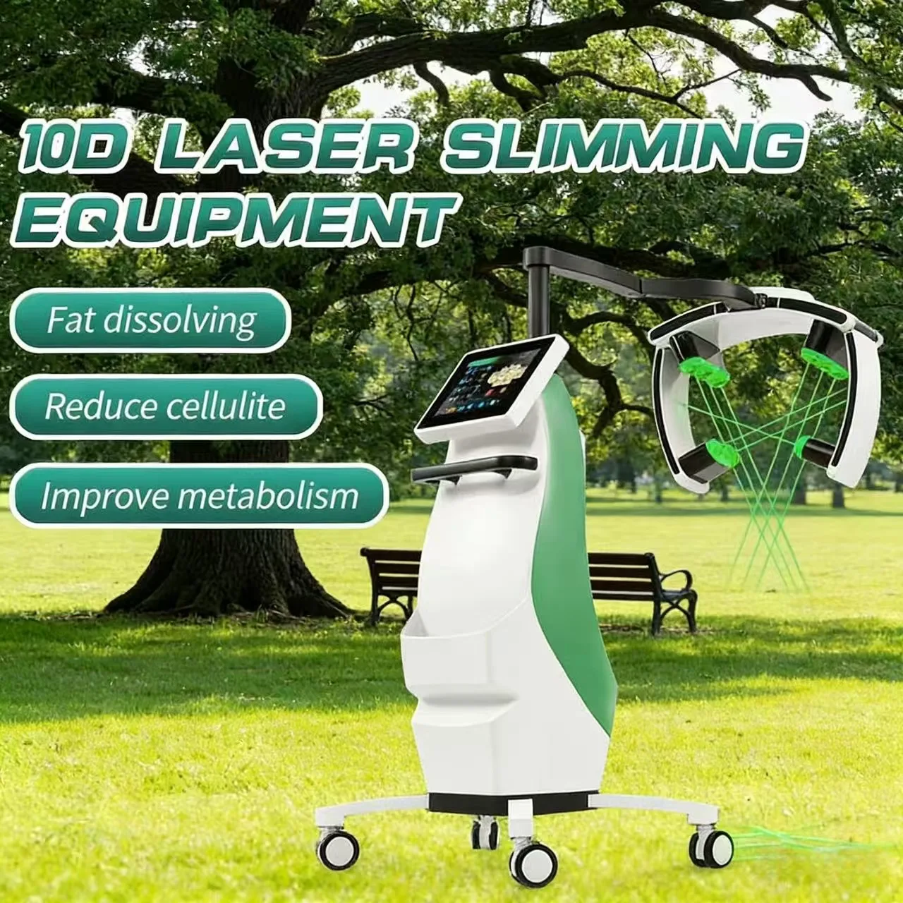 

10D изумрудная машина для похудения 532 нм Green LightBurn Fat Body для похудения, коррекции фигуры, красоты, спа-машины