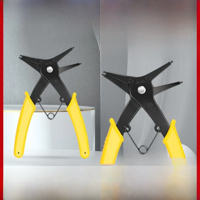 Internal and external circlip pliers, spring disassembly and assembly retaining ring pliers, internal and external circlip pl...