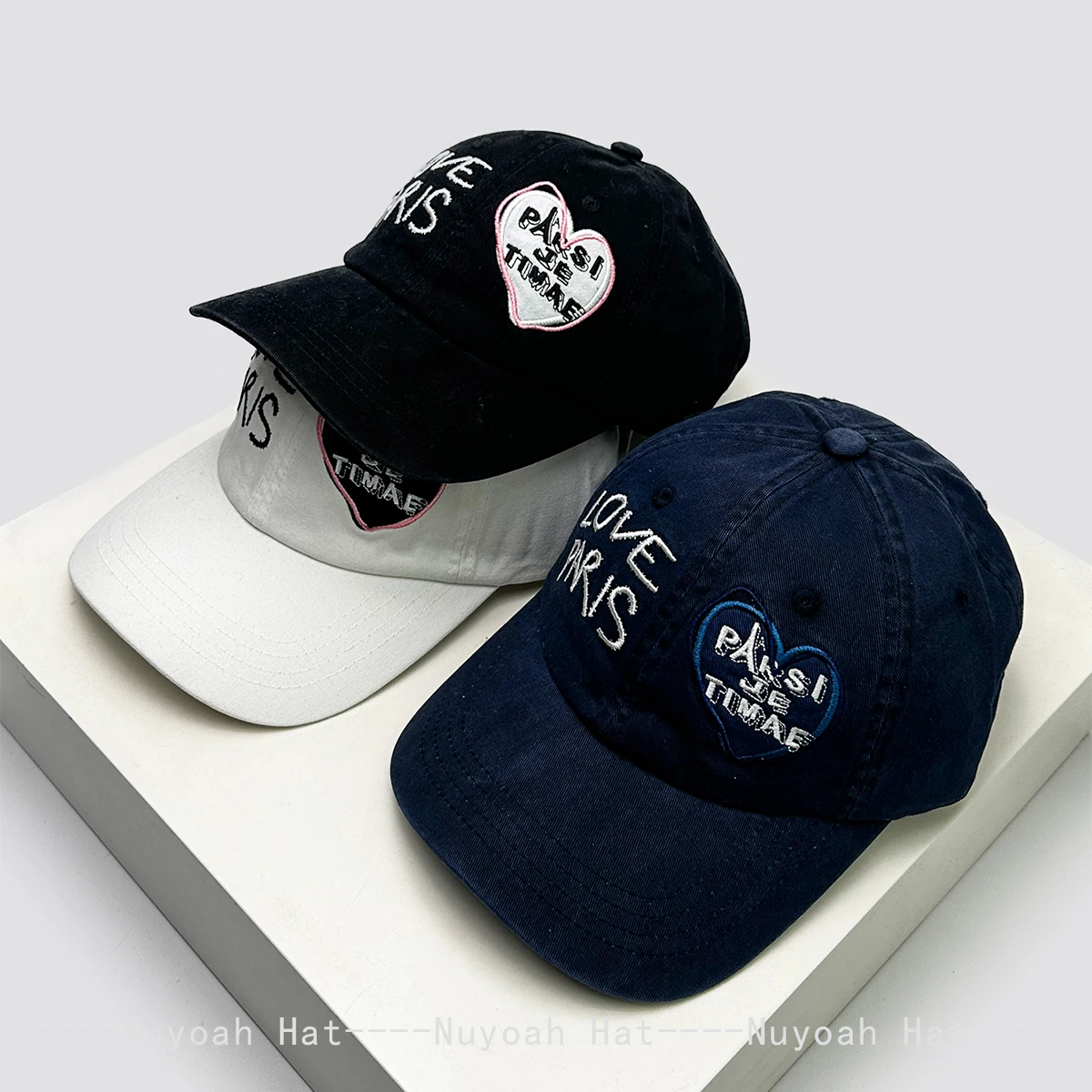 

New Men Women Korean Street Embroidered Letters Love Baseball Hats Sunshade Personal Versatile Peaked Caps ins Fashion Couple