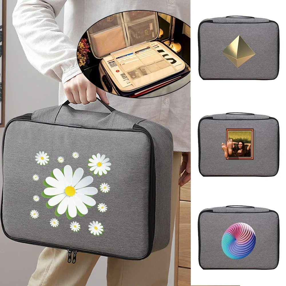 

Men Large Documents Briefcase Handbags Fashion Travel Credentials Passport Luggage Storage File Lockbox Organizer Women Bags