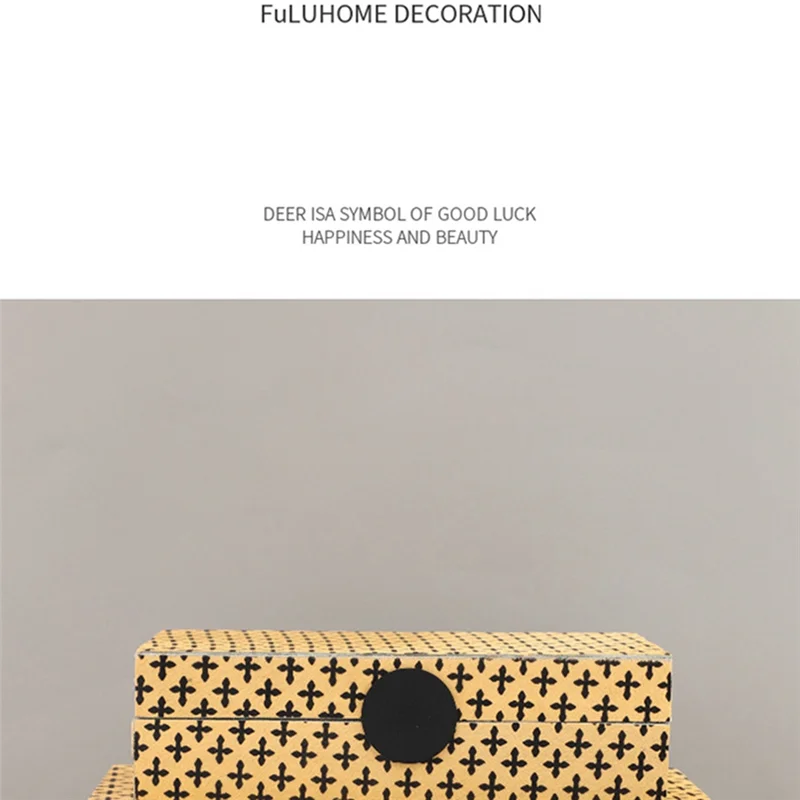 

ABZC-Simple And High-End Horse Hair Jewelry Storage Box Storage Box Decorative Ornaments Dressing Table Home Accessories