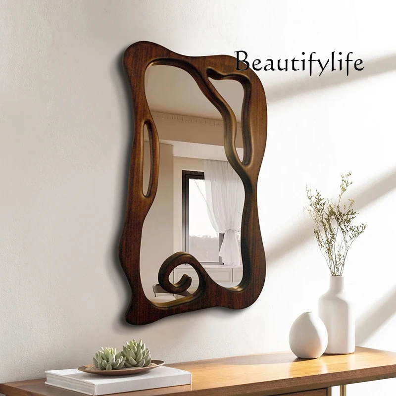 French retro full-body full-length mirror floor makeup special-shaped wall hanging floor designer fashion