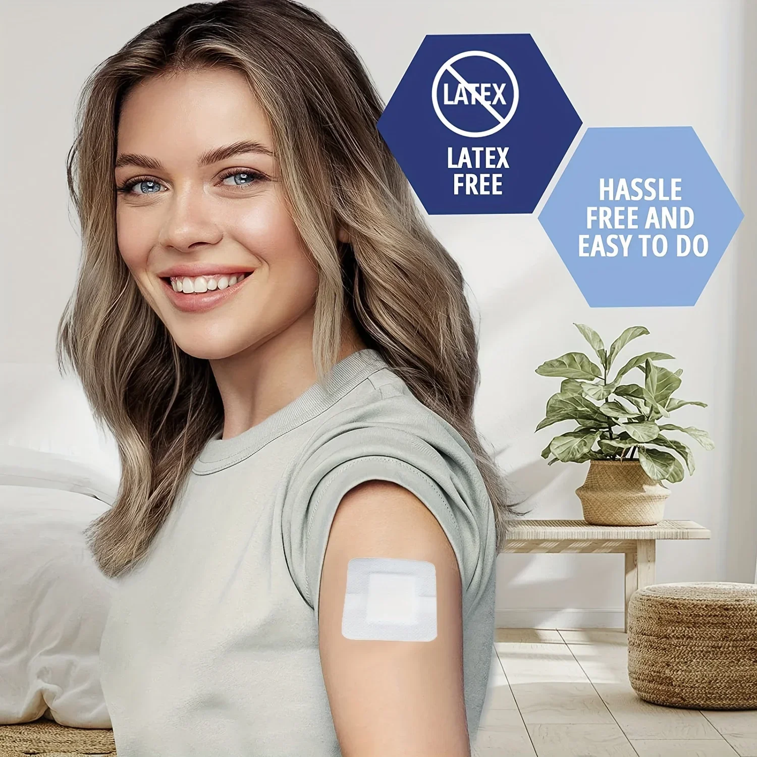 100 Stück Wundverbände, atmungsaktive Kanten-Mullpolster, latexfreie Bandagen, selbstklebende Wundverbände – Detail 6