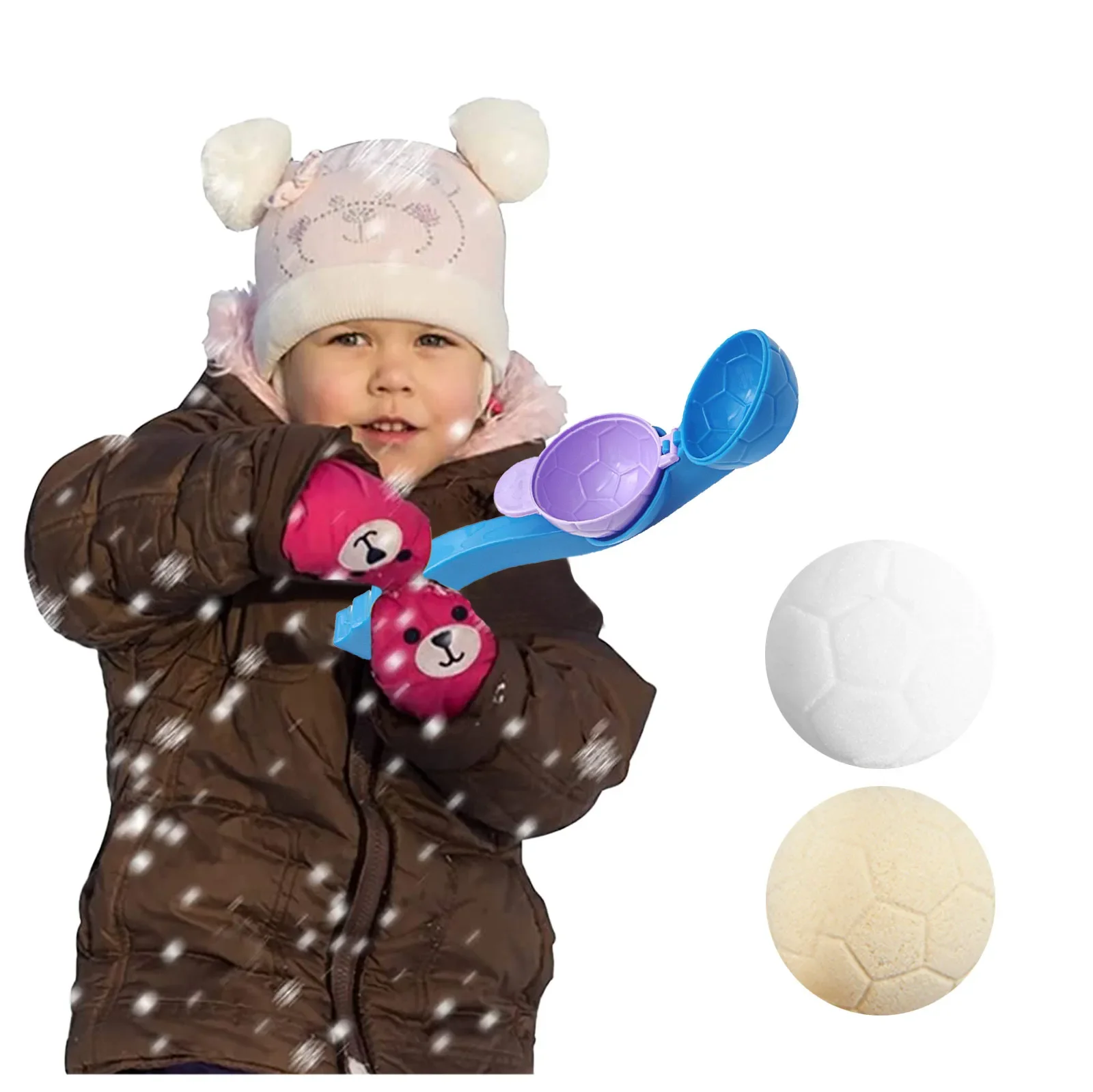 Creative Football Snowball Maker Clip Kids Outdoor Winter Toy #YJ