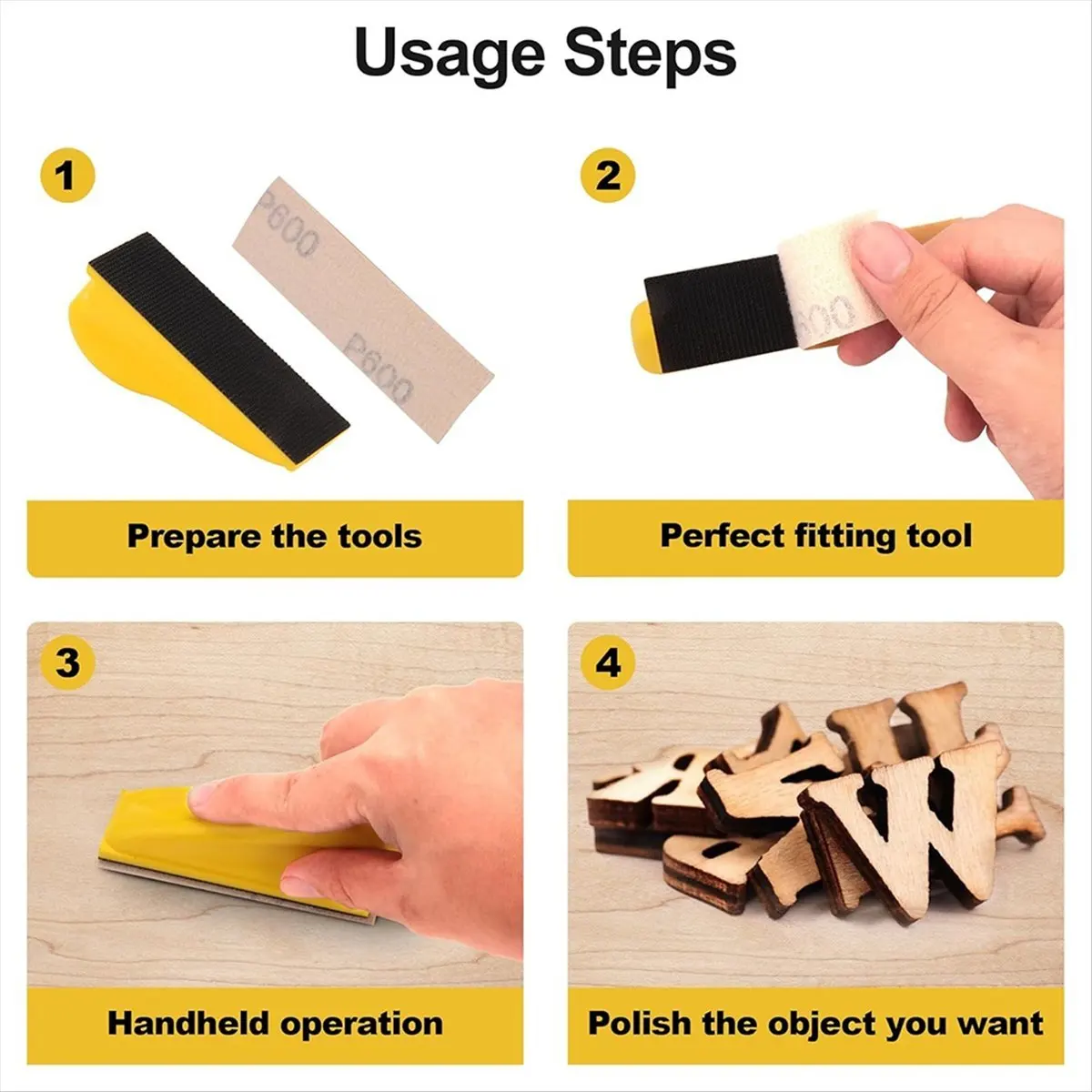 AA14 70 PCS Micro-Type Detail Sander Paper Kit, 3.5x1Inch Mini Hand Sanding Block with Hook and Loop for Wood Crafts
