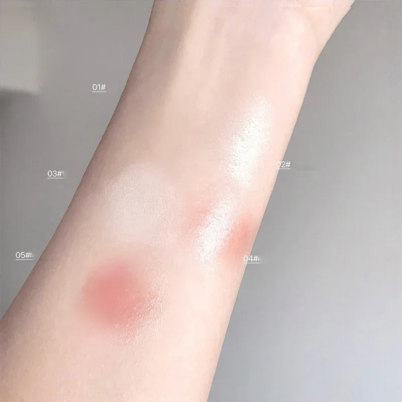 Evidenziatore idratante a luce d'acqua trasparente Stick Champagne Pasta ad alta lucentezza Viso e corpo Schiarente Trucco naturale Bronzer Blush