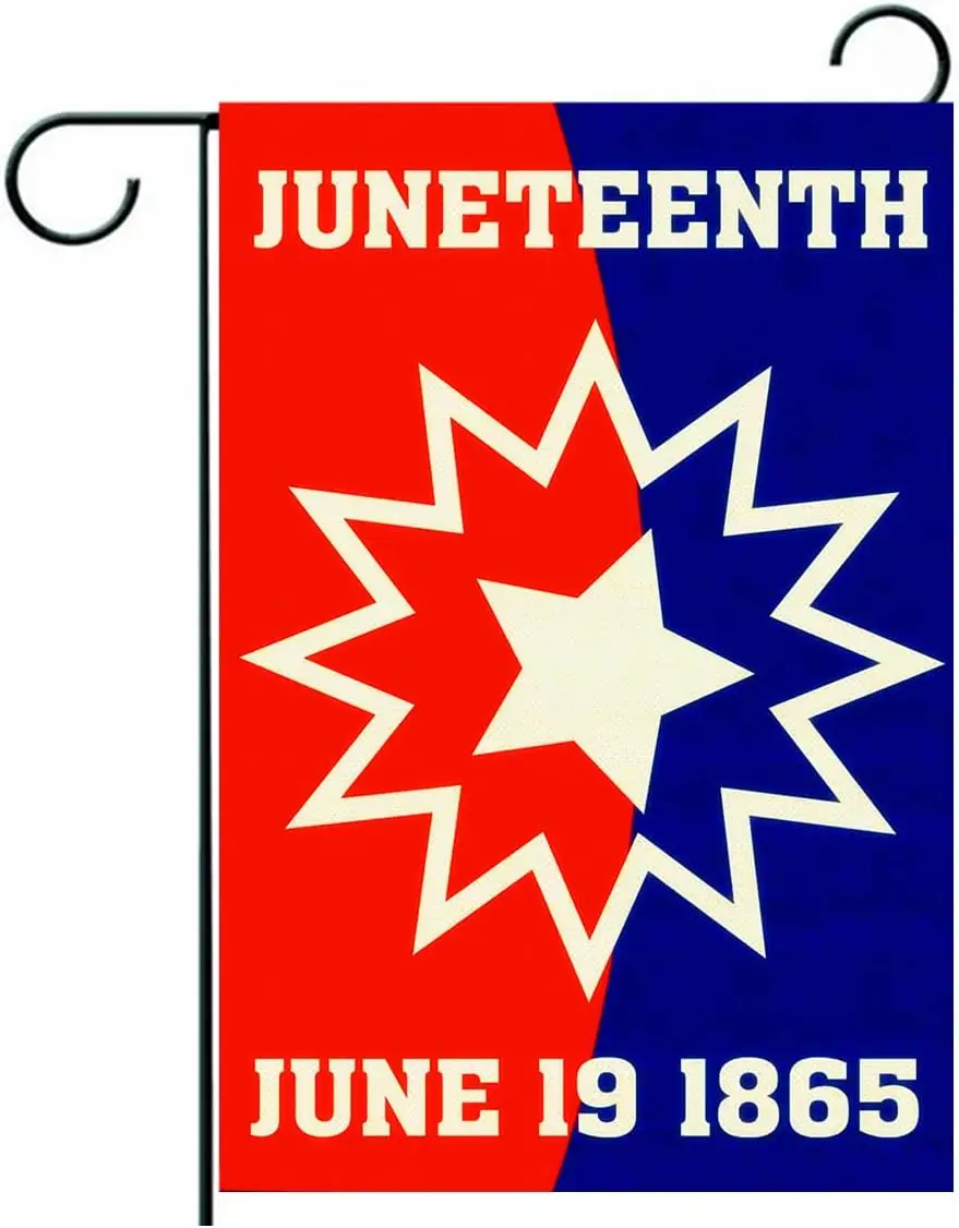 Juneteenth Garden Flag 12x18inch June 19th 1865 Independence Day Freedom African Black History Flag Vivid Color. (Juneteenth Gar