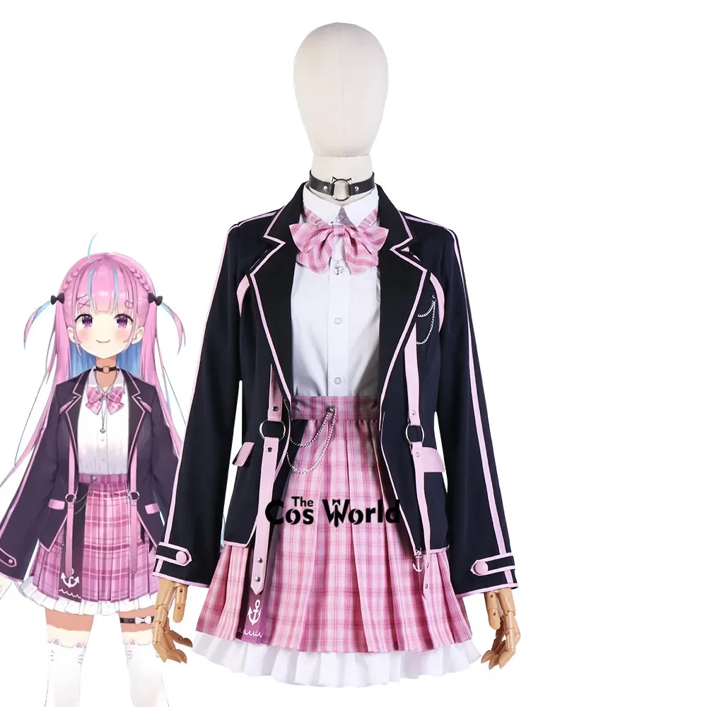 

YouTuber Virtual Vtuber Minato Aqua JK School Uniform Outfits Anime Cosplay Costumes