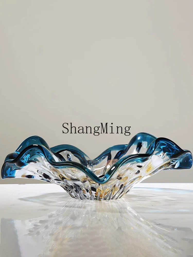 

LXY light luxury lotus leaf fruit plate coffee table decorative candy dried fruit plate living room entrance ornament