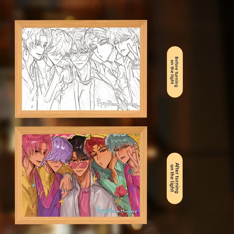 22 سنتيمتر/8.66in ثلاثية الأبعاد ضوء اللوحة Kpop ويتشر شقيقة الإبداع مصباح Led الإبداع ليلة أنيمي الأجهزة الطرفية تحصيل الحرف #4