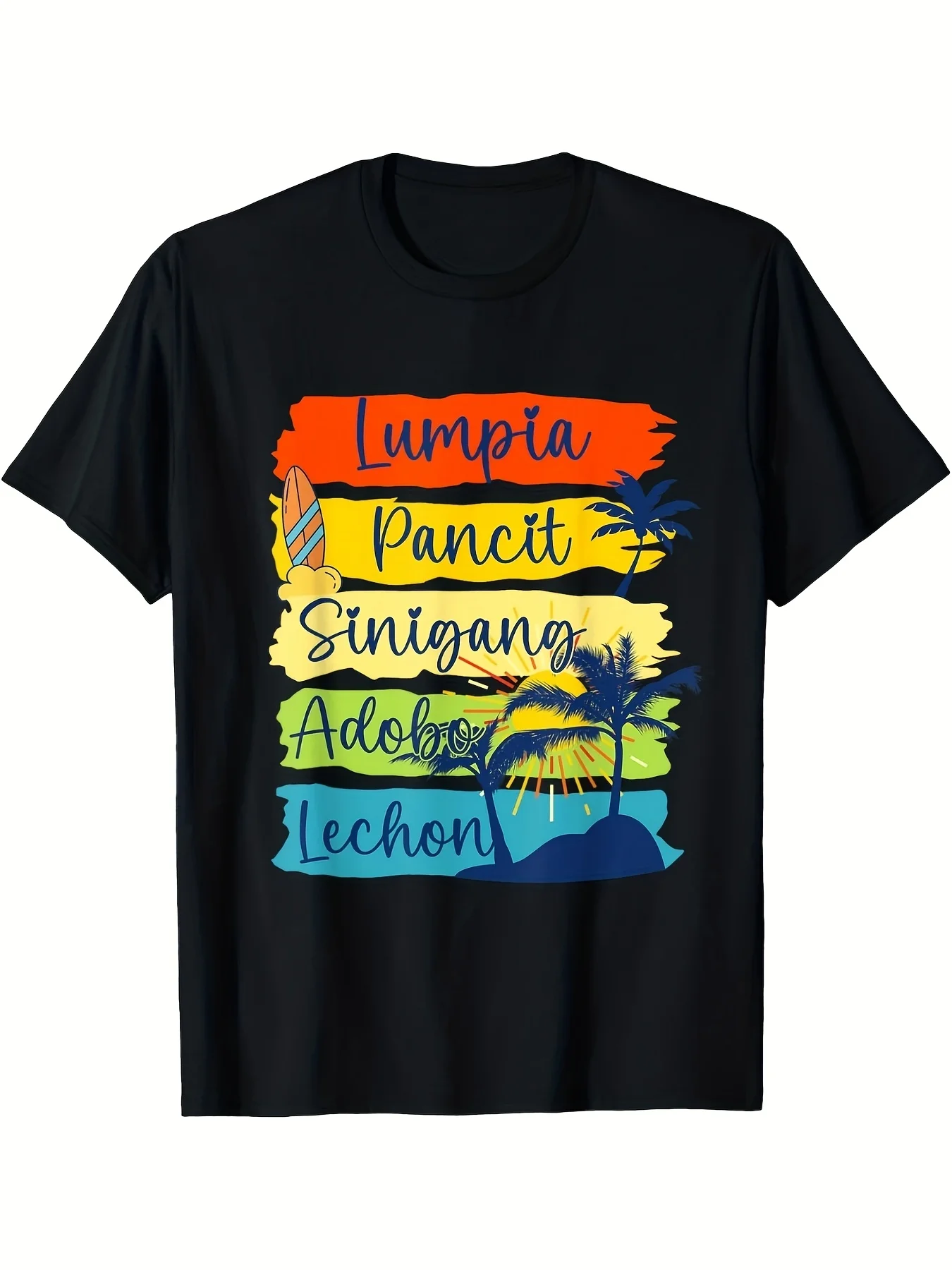 Herren T-Shirt im nostalgischen Strandstil aus reiner Baumwolle, atmungsaktives Streetwear Oversize-Shirt mit lockerem Schnitt, Rundhalsausschnitt und kurzen Ärmeln