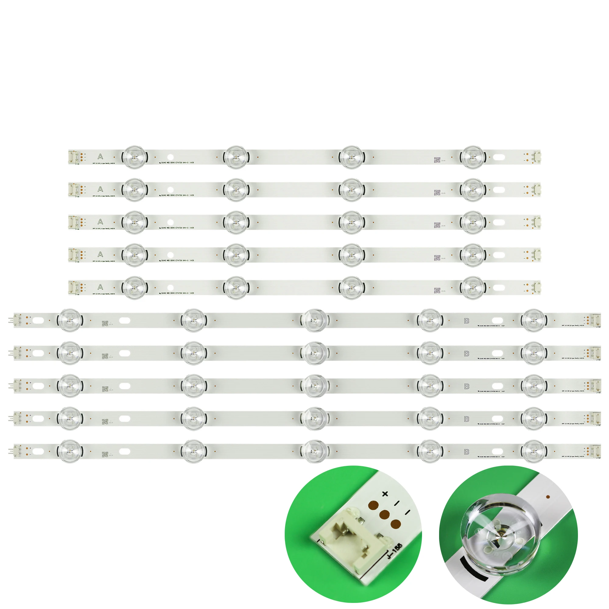 Barra de tira LED para AGF78401301, AGF78401501, LC500DUH-FGP2, 50LB582V-ZG, 50LB582V-ZJ, 50LB5900-UV, LATWT501RXLZK.H2X, 50LF5600, 50LB5670