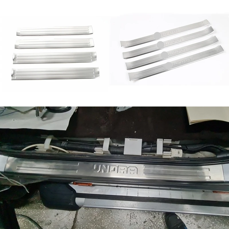 

Sansour auto door sill protector strip for Toyota Tundra accessories 2007-2021 door sills scuff plate guards thresholds
