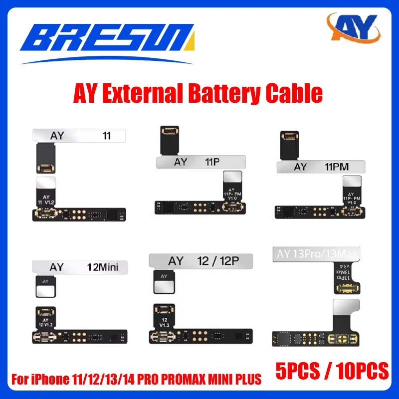 5PCS  AY A108 Battery Repair Board Flex Cable for iPhone 11 12 13 14 Non-Genuine Battery Warning Health Repair Battery Pop Ups