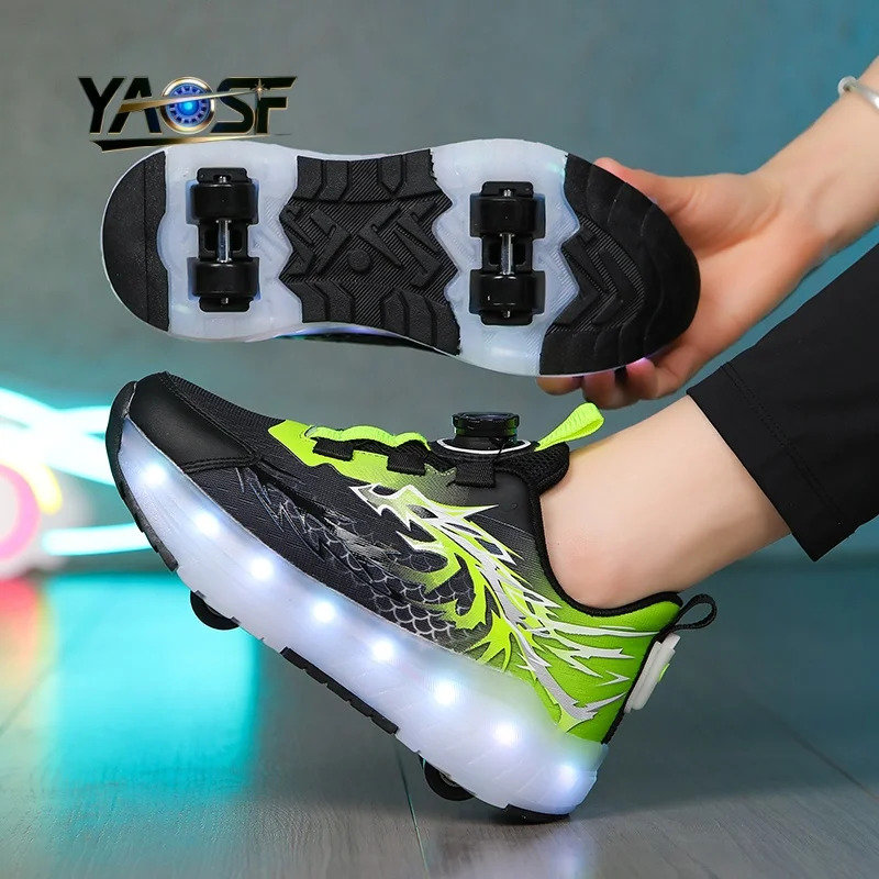 

Children's And Teenage Roller Skates - Fashionable Upgraded Edition with Enhanced Stability - Detachable Dual-Use Sports Shoe
