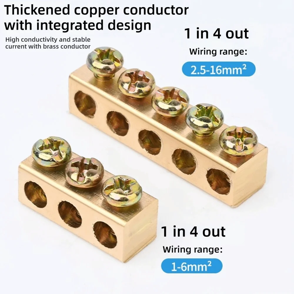 Electrical Connectors Conductor Brass High Power Splitter Large Current Universal Wire Connector Fast Connector Electrical